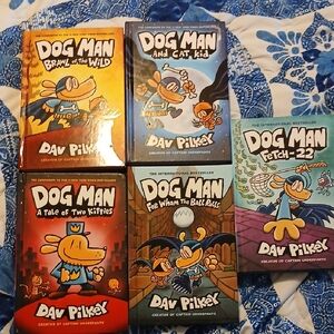 Dav Pilkey Dog Man Chapter Book Bundle Set Of 5